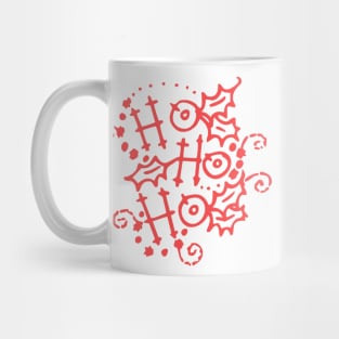 Christmas Typography Holly Ho Ho Ho Mug